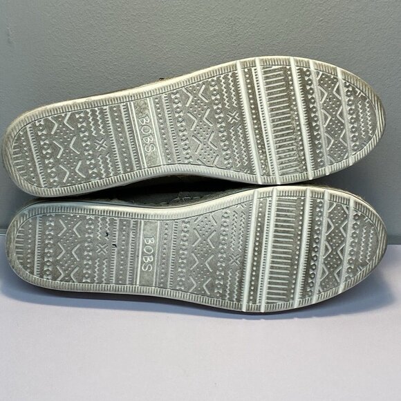 Bobs By Skechers Women Size 10 Memory Foam Flats Tan Canvas - Picture 9 of 9